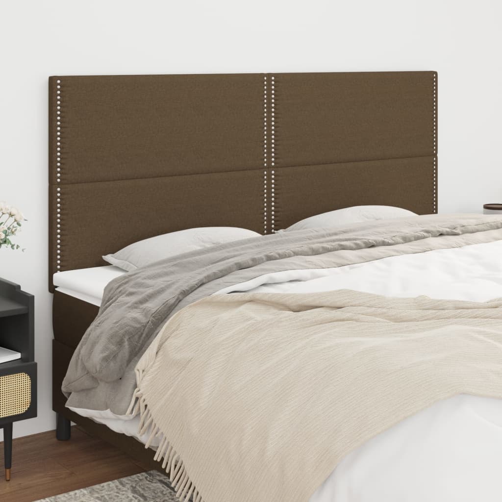 vidaXL Kopfteil Dunkelbraun 180x5x118/128 cm Stoff