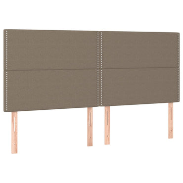 vidaXL Kopfteil Taupe 180x5x118/128 cm Stoff
