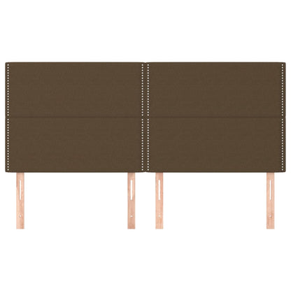 vidaXL Kopfteil Dunkelbraun 200 x 5 x 118/128 cm Stoff