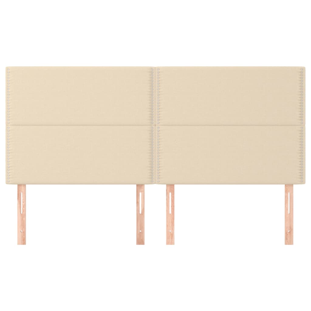 vidaXL Kopfteil Creme 200 x 5 x 118/128 cm Stoff