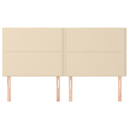 vidaXL Kopfteil Creme 200 x 5 x 118/128 cm Stoff