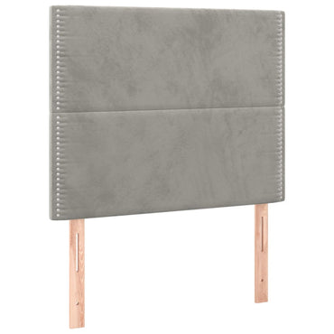 vidaXL Kopfteil Hellgrau 80x5x118/128 cm Samt
