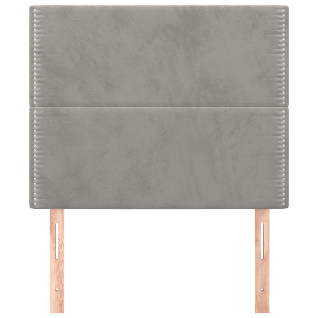 vidaXL Tête de lit Gris clair 80x5x118/128 cm Velours