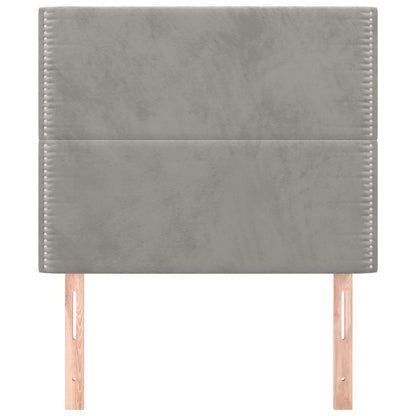 vidaXL Tête de lit Gris clair 80x5x118/128 cm Velours