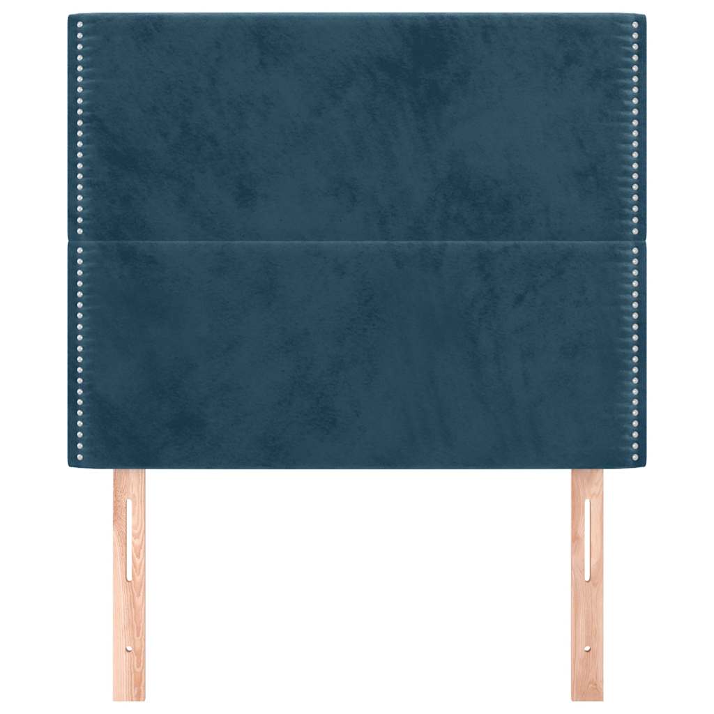 vidaXL Tête de lit bleu foncé 90x5x118/128 cm Velours