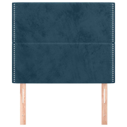 vidaXL Tête de lit bleu foncé 90x5x118/128 cm Velours