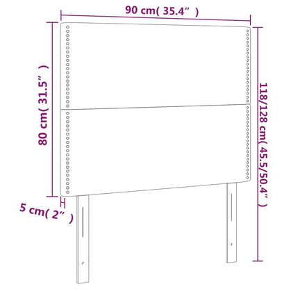 vidaXL Kopfteil Rosa 90x5x118/128 cm Samt