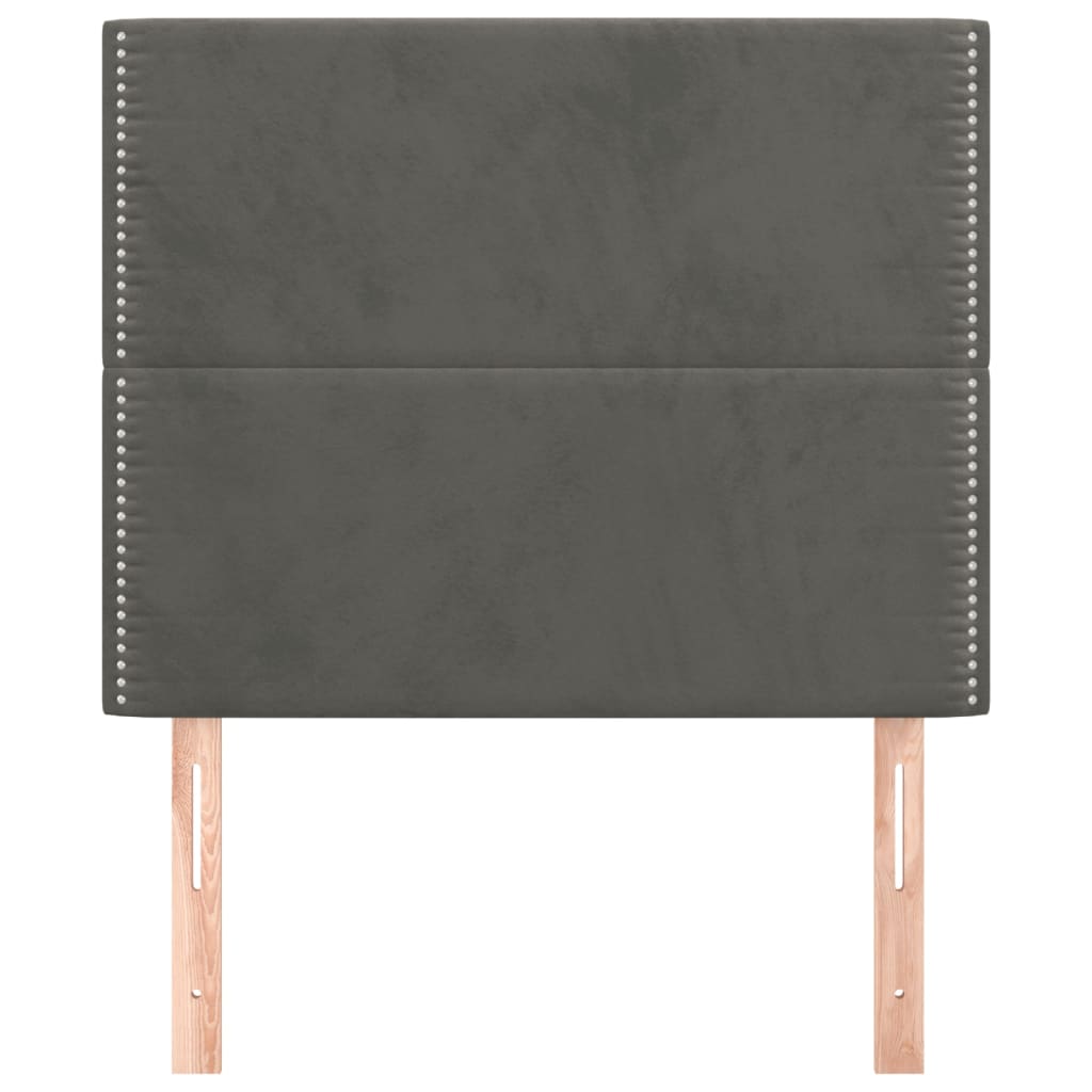 vidaXL Kopfteil Dunkelgrau 100 x 5 x 118/128 cm Samt