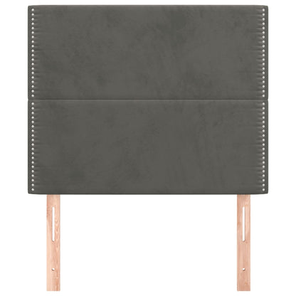 vidaXL Kopfteil Dunkelgrau 100 x 5 x 118/128 cm Samt