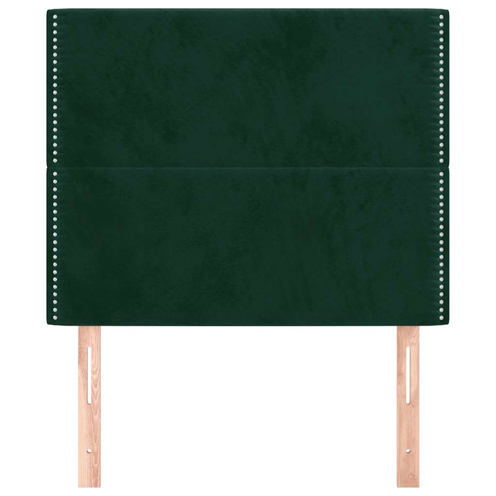 vidaXL Tête de lit Vert foncé 100x5x118/128 cm Velours
