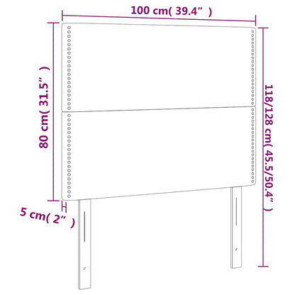 vidaXL Tête de lit Vert foncé 100x5x118/128 cm Velours