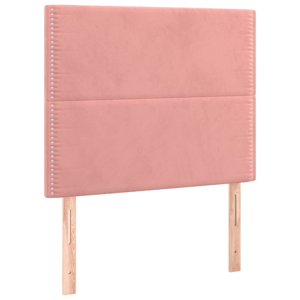 vidaXL Kopfteil Rosa 100 x 5 x 118/128 cm Samt