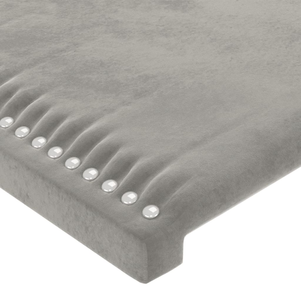 vidaXL Kopfteil Hellgrau 144x5x118/128 cm Samt