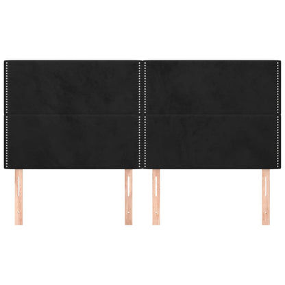 vidaXL Kopfteil Schwarz 180x5x118/128 cm Samt