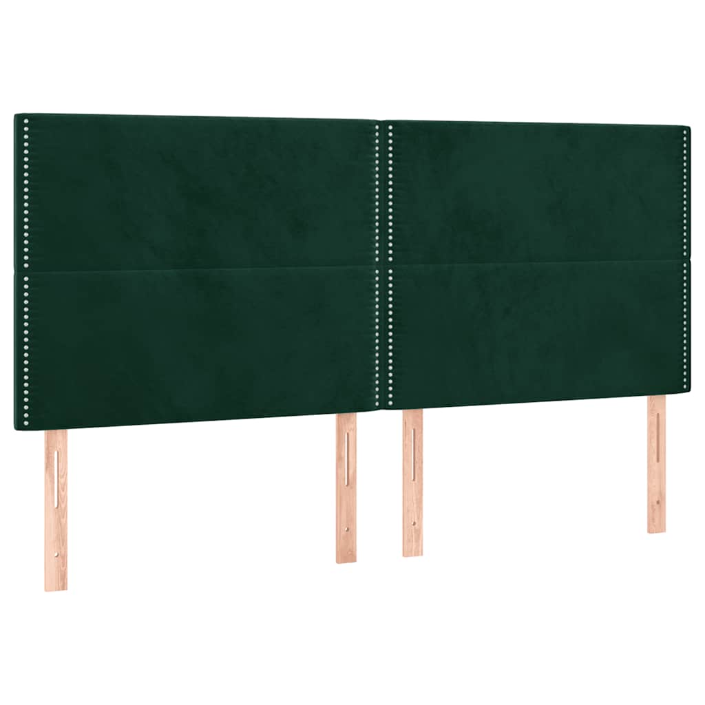 vidaXL Kopfteil Dunkelgrün 180x5x118/128 cm Samt