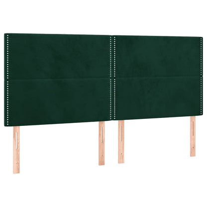 vidaXL Kopfteil Dunkelgrün 180x5x118/128 cm Samt