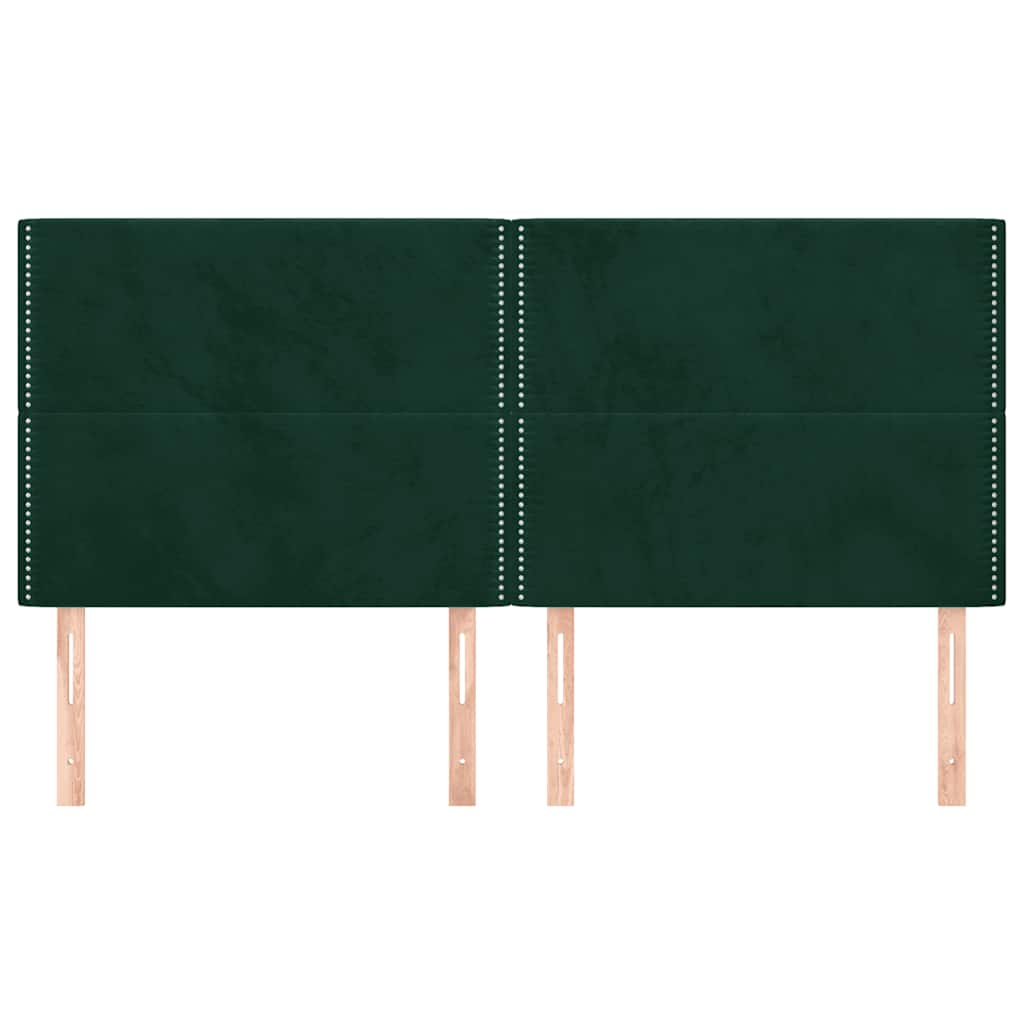 vidaXL Kopfteil Dunkelgrün 180x5x118/128 cm Samt