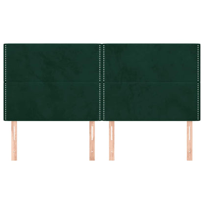 vidaXL Kopfteil Dunkelgrün 180x5x118/128 cm Samt