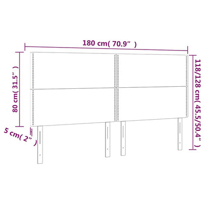 vidaXL Kopfteil Dunkelgrün 180x5x118/128 cm Samt