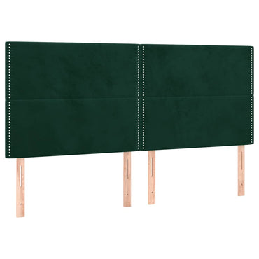 vidaXL Kopfteil Dunkelgrün 200 x 5 x 118/128 cm Samt