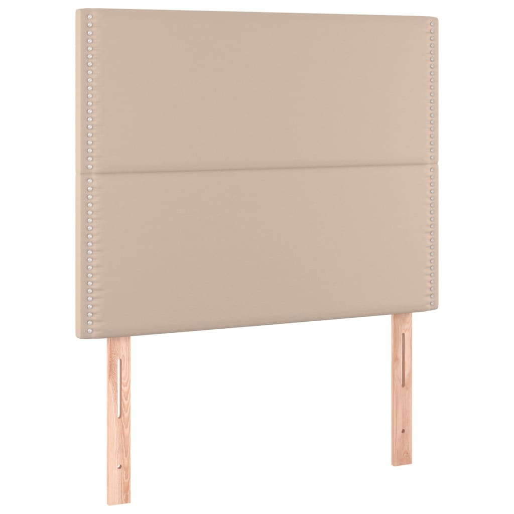 vidaXL Kopfteil Cappuccino 90x5x118/128 cm Kunstleder