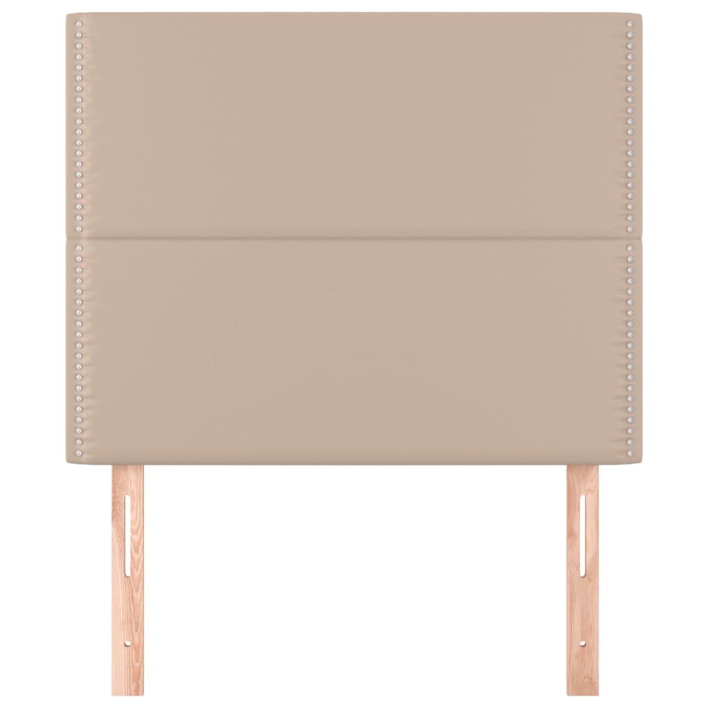 vidaXL Kopfteil Cappuccino 90x5x118/128 cm Kunstleder