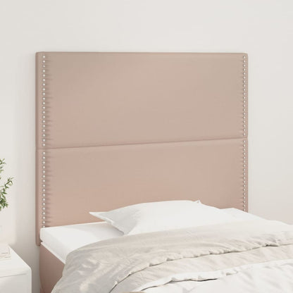 vidaXL Kopfteil Cappuccino 90x5x118/128 cm Kunstleder