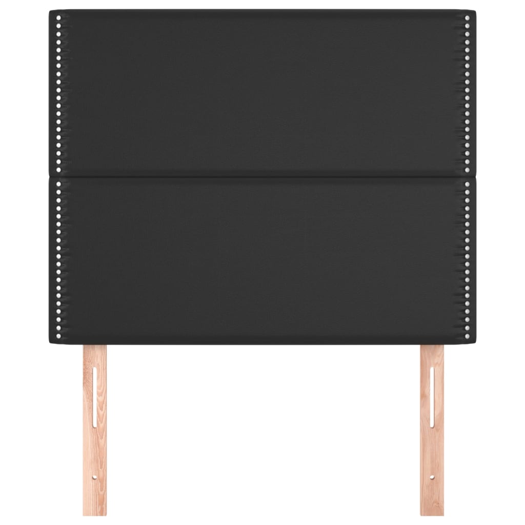 vidaXL Kopfteil Schwarz 100x5x118/128 cm Kunstleder