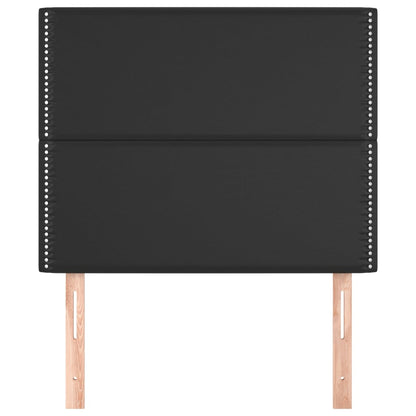 vidaXL Kopfteil Schwarz 100x5x118/128 cm Kunstleder
