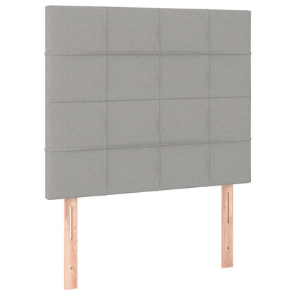 vidaXL Kopfteil Hellgrau 80x5x118/128 cm Stoff