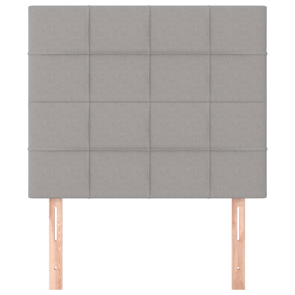 vidaXL Kopfteil Hellgrau 80x5x118/128 cm Stoff