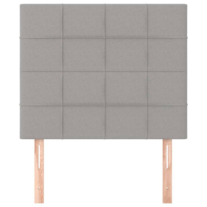 vidaXL Kopfteil Hellgrau 80x5x118/128 cm Stoff