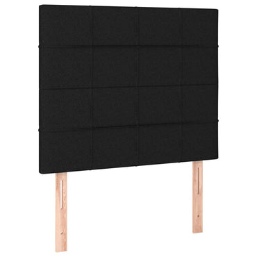 vidaXL Kopfteil Schwarz 80x5x118/128 cm Stoff