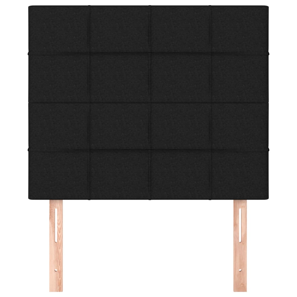 vidaXL Kopfteil Schwarz 80x5x118/128 cm Stoff