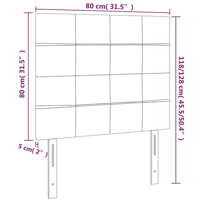 vidaXL Kopfteil Schwarz 80x5x118/128 cm Stoff