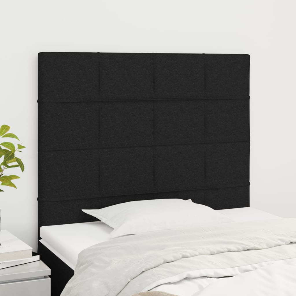 vidaXL Kopfteil Schwarz 80x5x118/128 cm Stoff