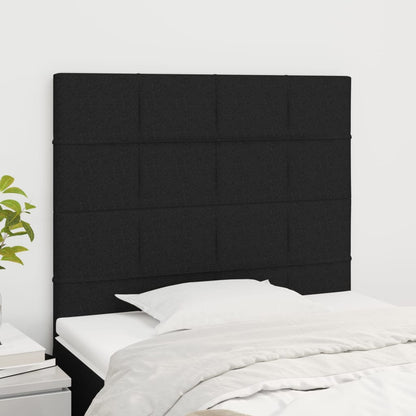 vidaXL Kopfteil Schwarz 80x5x118/128 cm Stoff
