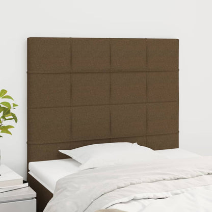 vidaXL Kopfteil Dunkelbraun 80x5x118/128 cm Stoff