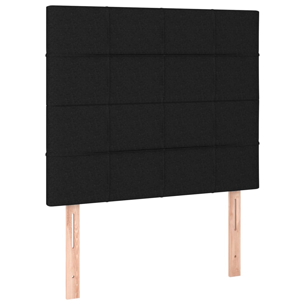 vidaXL Kopfteil Schwarz 90x5x118/128 cm Stoff