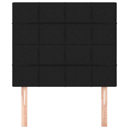 vidaXL Kopfteil Schwarz 90x5x118/128 cm Stoff