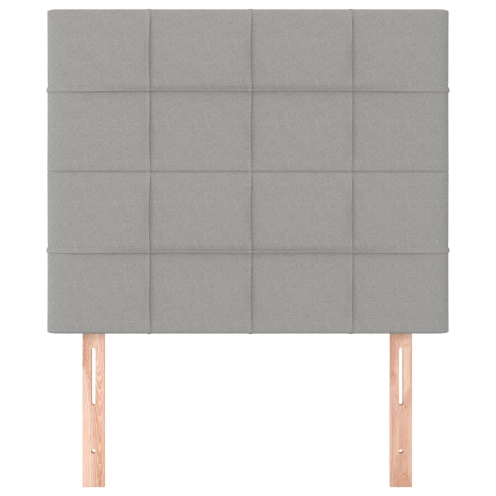vidaXL Kopfteil Hellgrau 100 x 5 x 118/128 cm Stoff