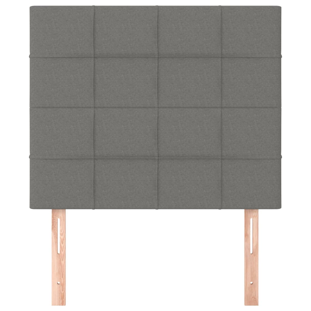 vidaXL Kopfteil Dunkelgrau 100 x 5 x 118/128 cm Stoff