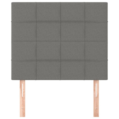 vidaXL Kopfteil Dunkelgrau 100 x 5 x 118/128 cm Stoff