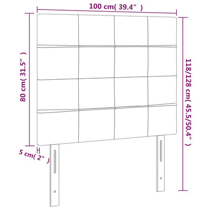 vidaXL Kopfteil Taupe 100x5x118/128 cm Stoff
