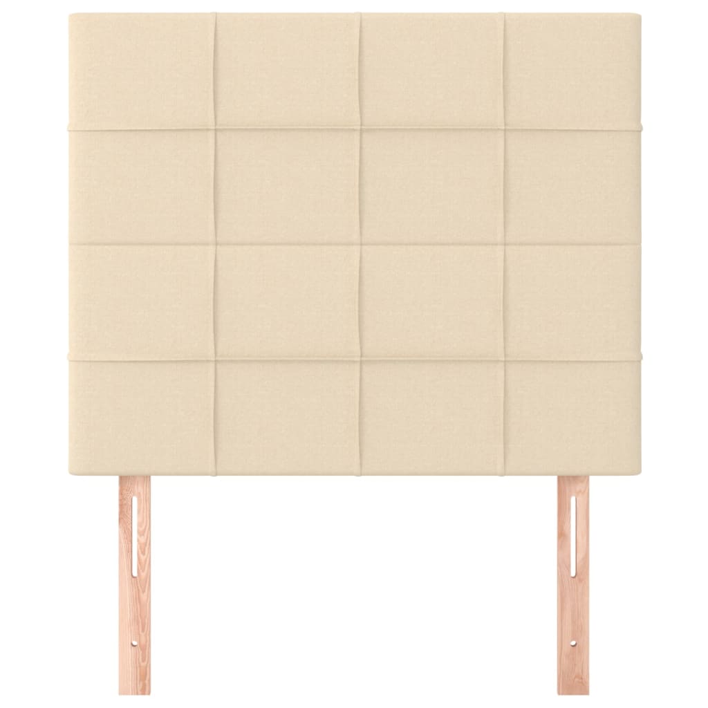 vidaXL Kopfteil Creme 100x5x118/128 cm Stoff