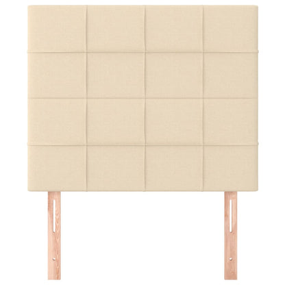 vidaXL Kopfteil Creme 100x5x118/128 cm Stoff