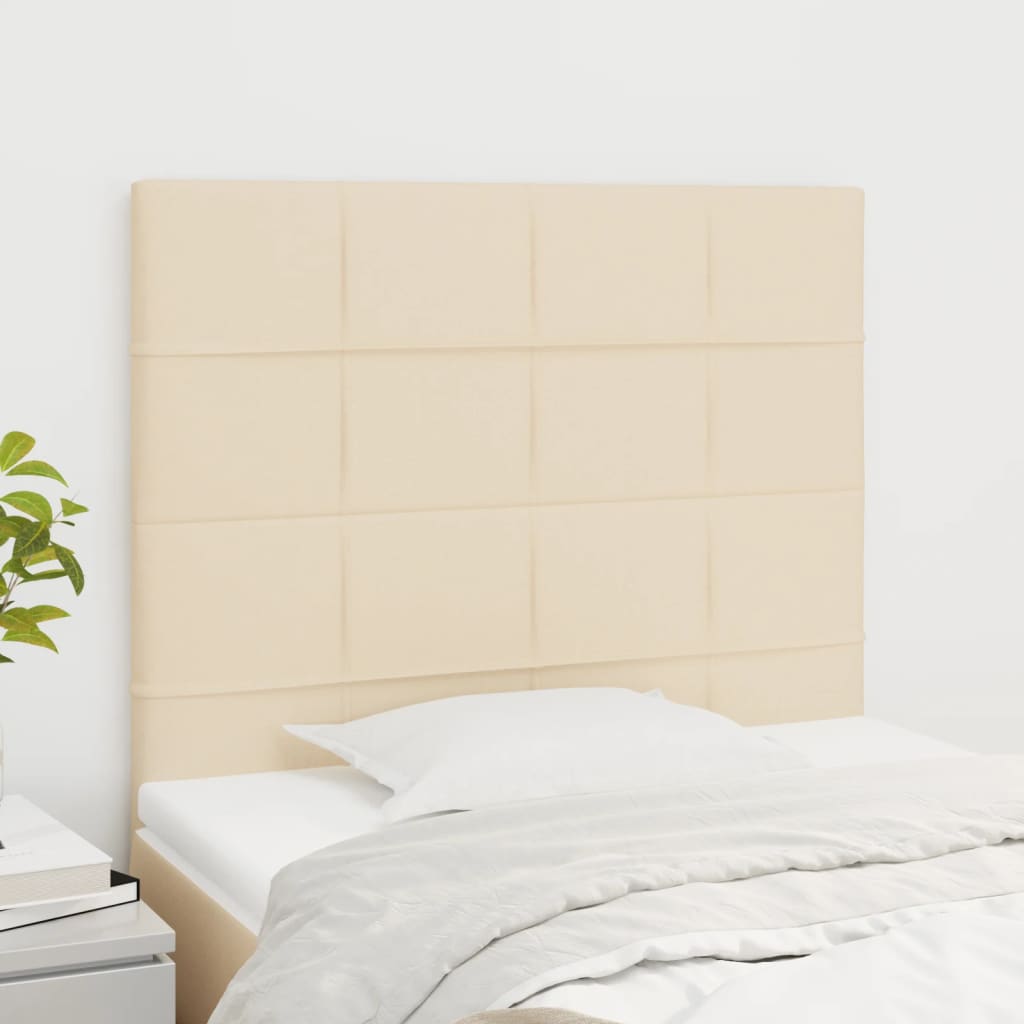 vidaXL Kopfteil Creme 100x5x118/128 cm Stoff