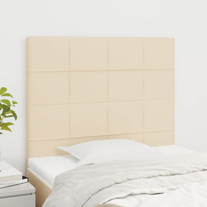 vidaXL Kopfteil Creme 100x5x118/128 cm Stoff