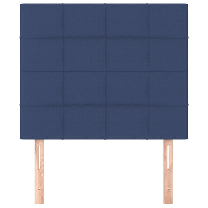 vidaXL Kopfteil Blau 100 x 5 x 118/128 cm Stoff