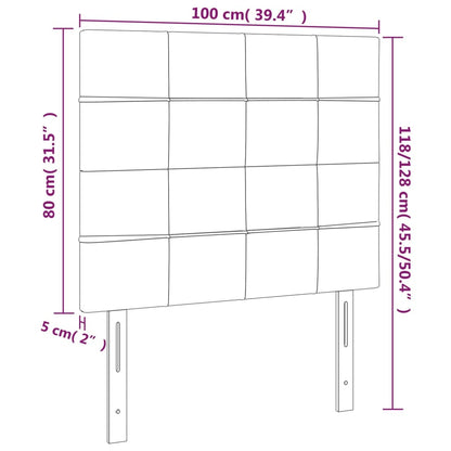 vidaXL Kopfteil Blau 100 x 5 x 118/128 cm Stoff